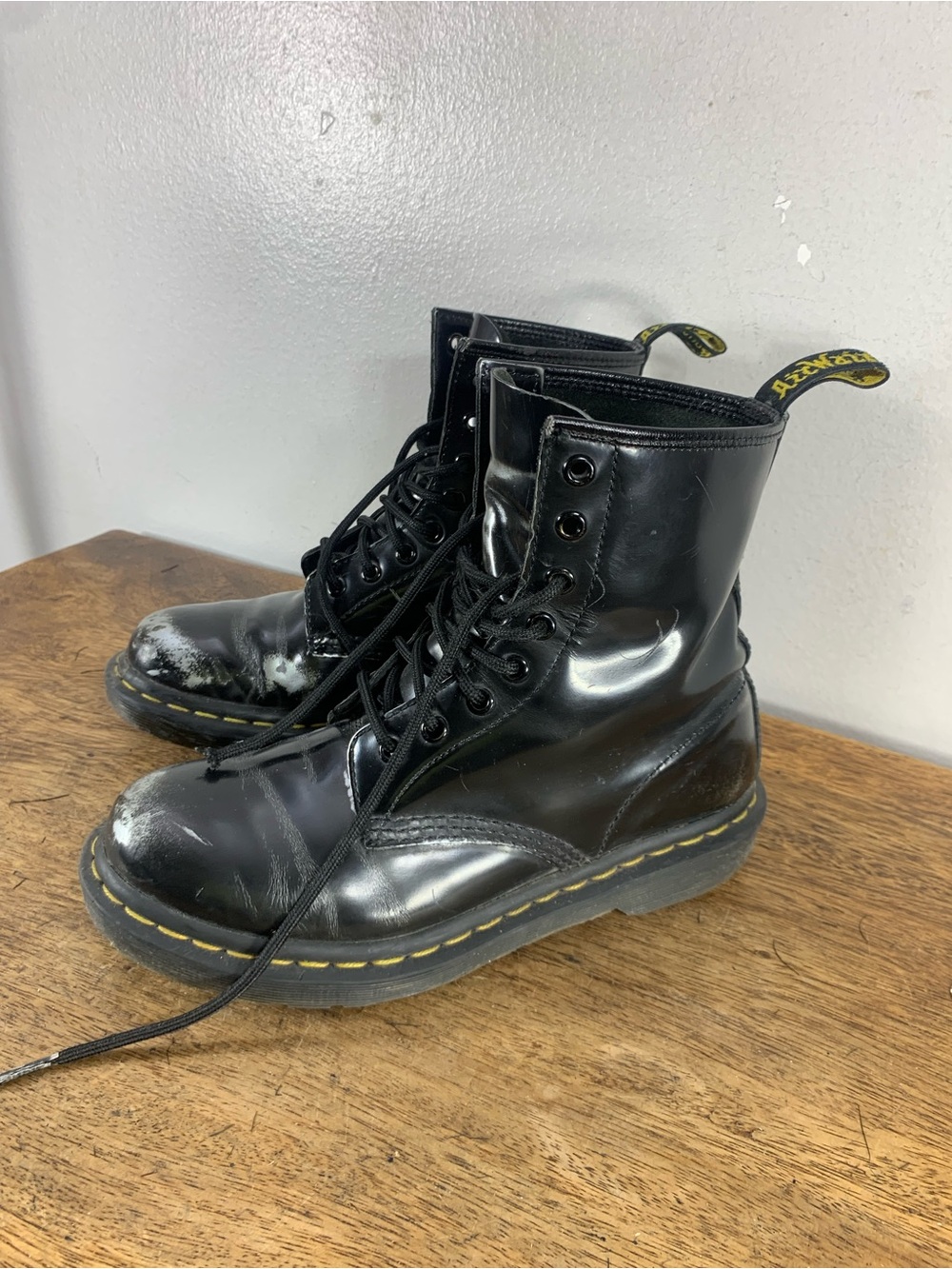 Dr martens 1460 model distressed leather boots